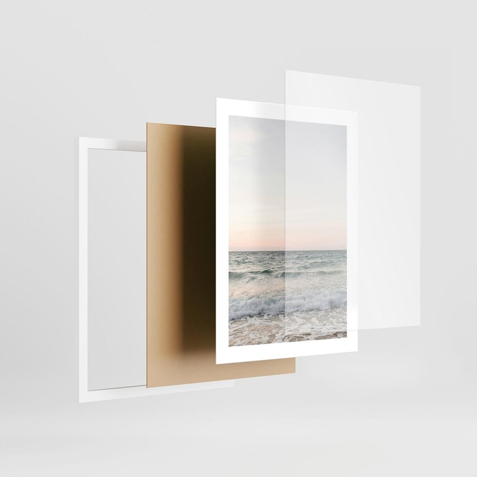 Plakat w ramie 30x40 - Morze i Fale - morze, fale - rama biała