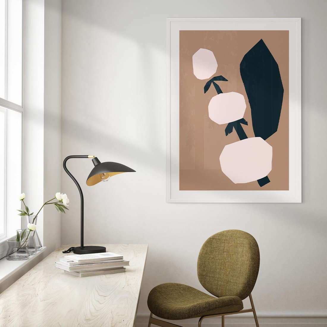 Plakat bez ramy 50x70 - Harmonia Boho Ducha - abstrakcyjny obraz, plakat