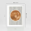 Plakat w ramie 40x50 - Eteryczne Krągłe Echa - boho obraz, geometria - rama biała