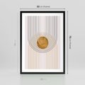 Plakat w ramie 50x70 - Złota Geometria - styl modern, złoto - rama czarna