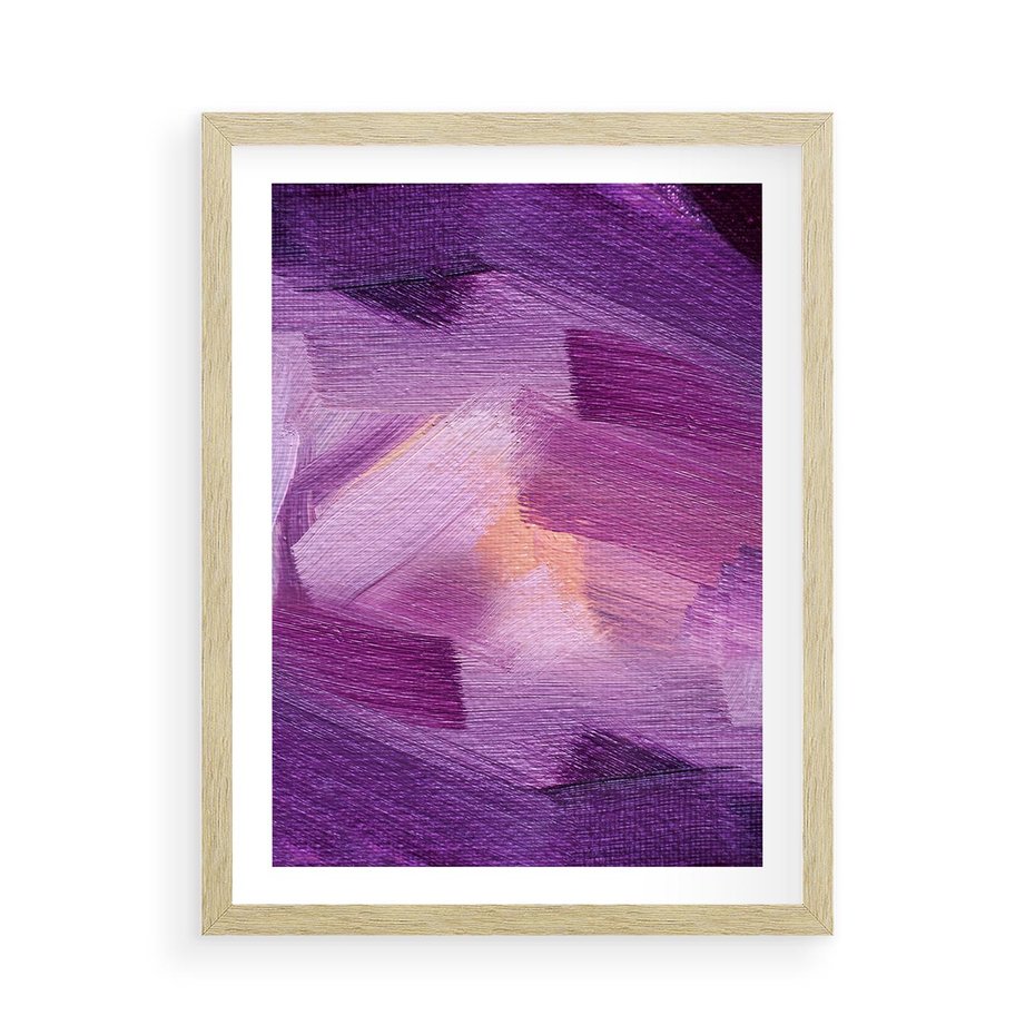 Plakat w ramie 50x70 - Abstrakcyjna gra kolorów - abstrakcja, akwarela - rama drewno