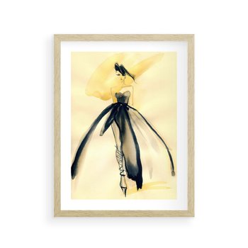 Plakat w ramie 40x50 - Ekspresja Wyrazu - abstrakcja, kobieta - rama drewno