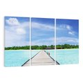 Obraz na płótnie 120x80 - Idylliczne molo na wyspie - plaża, molo