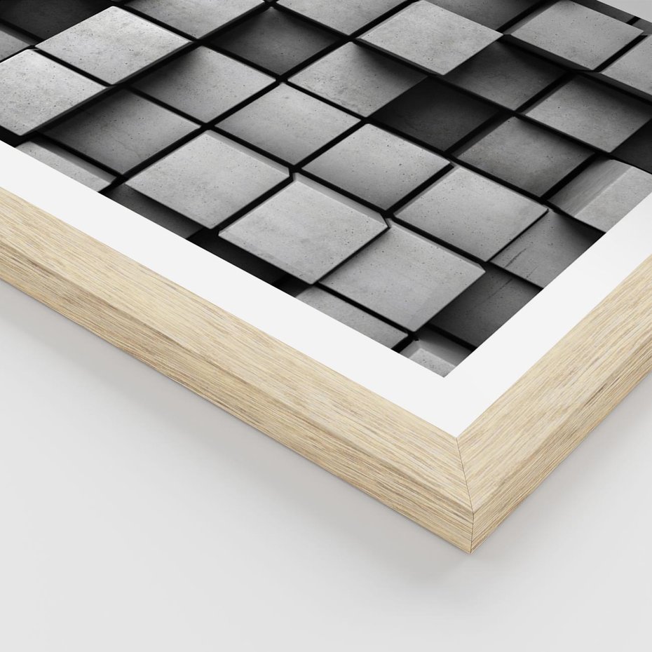 Plakat w ramie 40x50 - Geometryczne Elegancje - nowoczesny, geometryczny - rama drewno