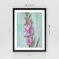 Plakat w ramie 30x40 - Piękno w delikatności - kwiaty, różowe - rama czarna