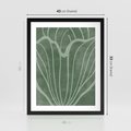 Plakat w ramie 40x50 - Zieleń Kształtująca Spokój - zielony plakat, roślinne inspiracje - rama czarna
