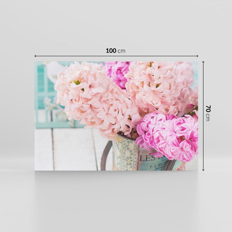 Obraz na płótnie 100x70 - Kwiatowa harmonia hiacyntów - kwiaty, hiacynty