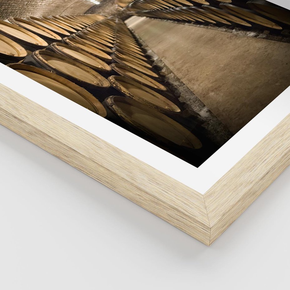 Plakat w ramie 30x40 - Winniczka - winnica, beczki - rama drewno