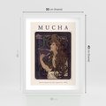 Plakat w ramie 30x40 - Reprodukcja A.Mucha - Mucha, plakat z reprodukcją - rama biała