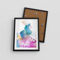 Plakat w ramie 30x40 - Abstrakcyjne Pastelowe Piękno - abstrakcja, pastelowe - rama czarna