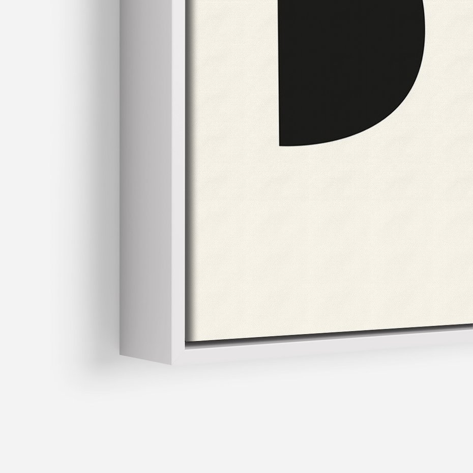 Obraz w ramie 70x100 - Rozświetlony Cień - abstrakcyjna sztuka, geometria - rama biała