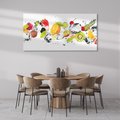 Obraz na płótnie 120x60 - Świeżość letnich owoców - woda, owoce