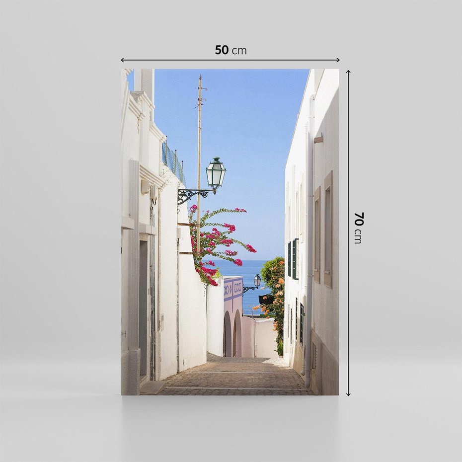 Obraz na płótnie 50x70 - Podróże w Czasie: Perspektywiczna Uliczka - uliczka, perspektywa