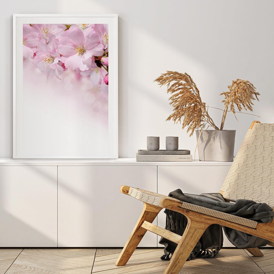 Plakat bez ramy 40x50 - Kwitnąca Wiśnia - kwiaty, kwitnącej