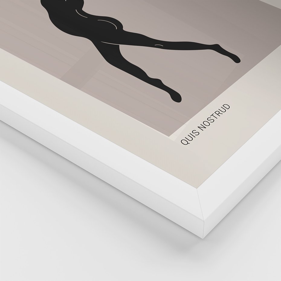 Zestaw obrazy w ramie 30x40 galeria - Nowoczesny, sztuka, art, postacie - rama biała