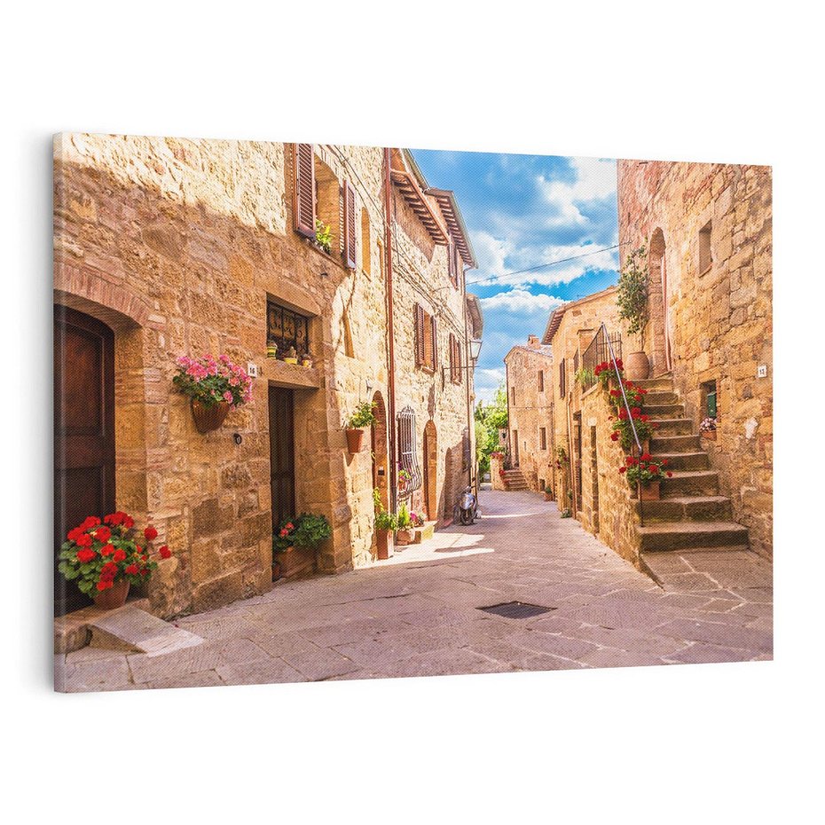 Obraz na płótnie 120x80 - Malownicze zakątki miasta - uliczka, miasto