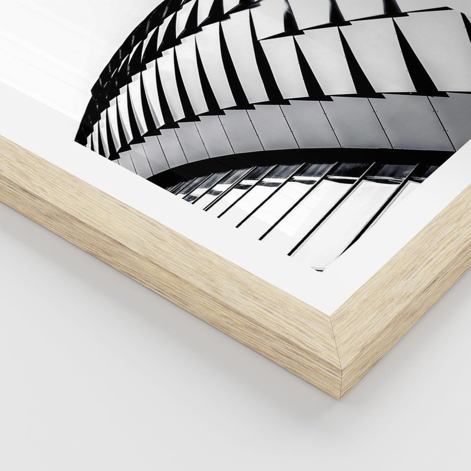 Plakat w ramie 50x70 - Dynamiczne Kształty - architektura, obłe kształty - rama drewno