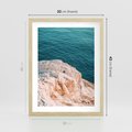 Plakat w ramie 30x40 - Klifowy Horyzont: Brzeg Morza - brzeg morza, klify - rama drewno