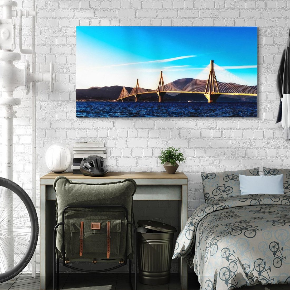 Obraz na płótnie 100x50 - Most nad rzeką - Architektura - most, rzeka