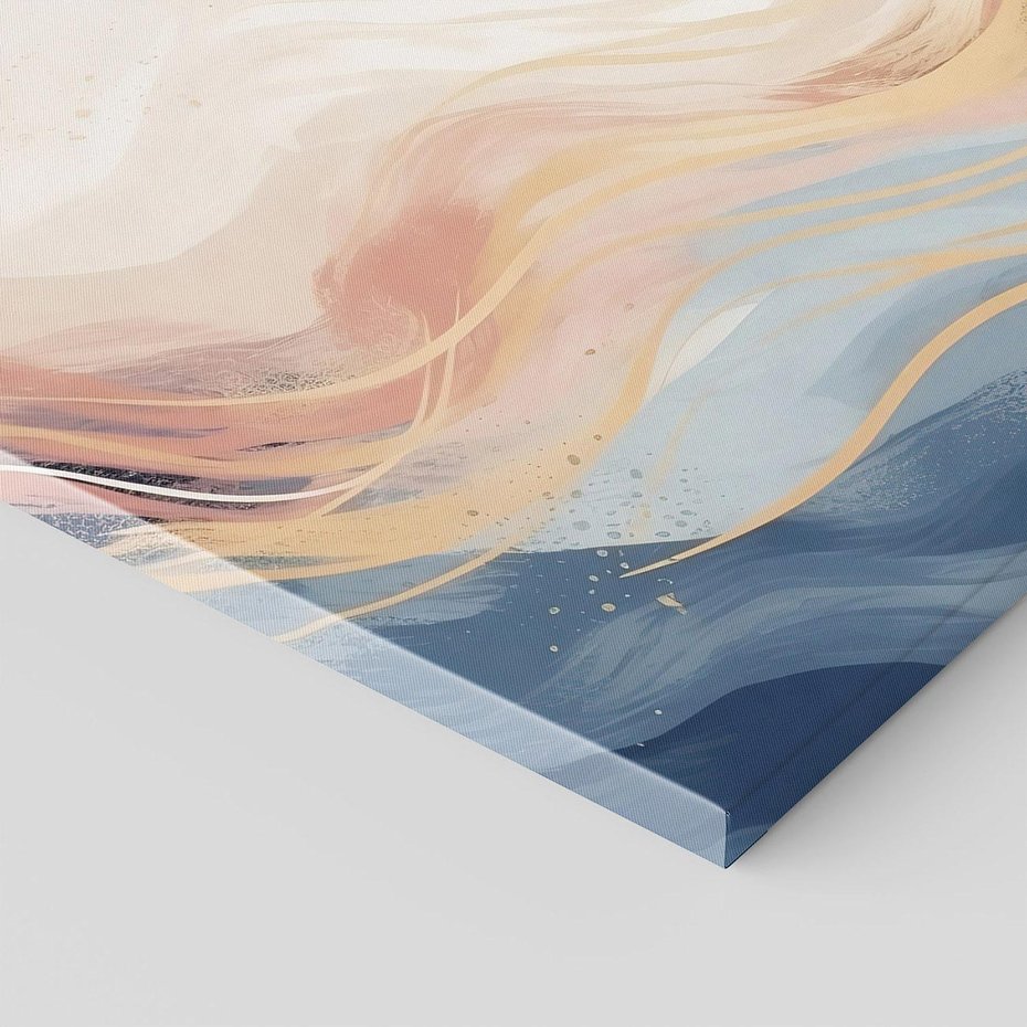 Obraz na płótnie 120x80 - Ukojenie Współczesności - abstrakcyjne fale, gładkie linie