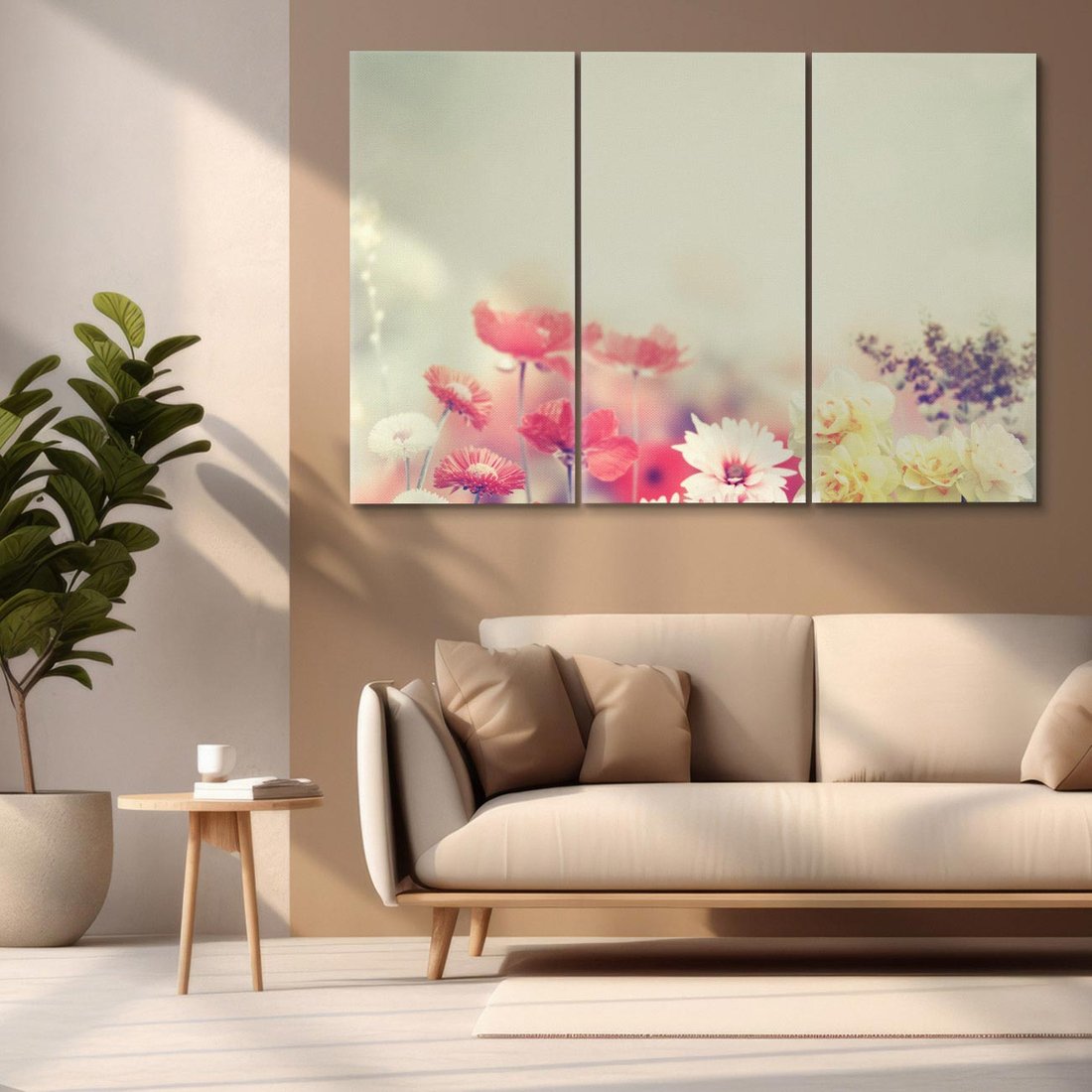 Obraz na płótnie 120x80 - Delikatne kwiaty pastelowe - kwiaty, pastelowe