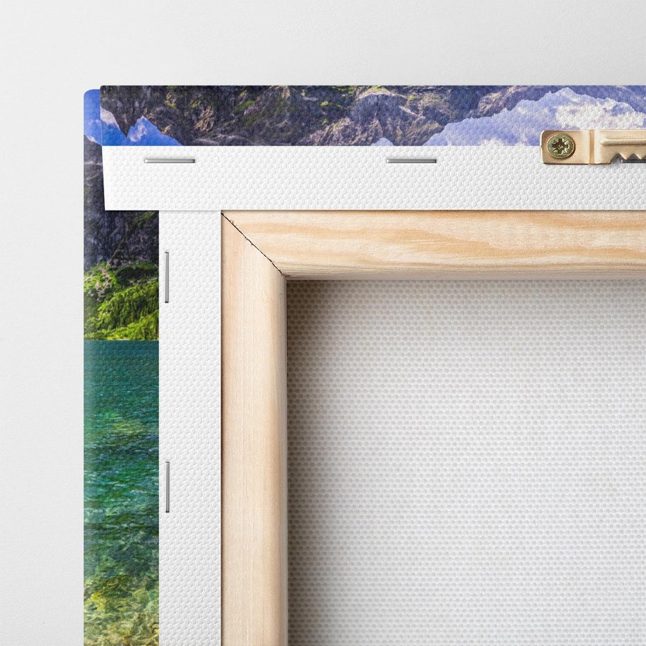 Obraz na płótnie 60x60 - Majestat gór - góry, jezioro