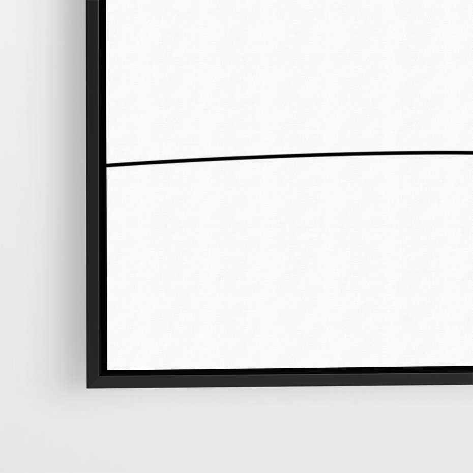 Obraz w ramie 100x70 - Linie Wewnętrznej Refleksji - line art, szkic - rama czarna