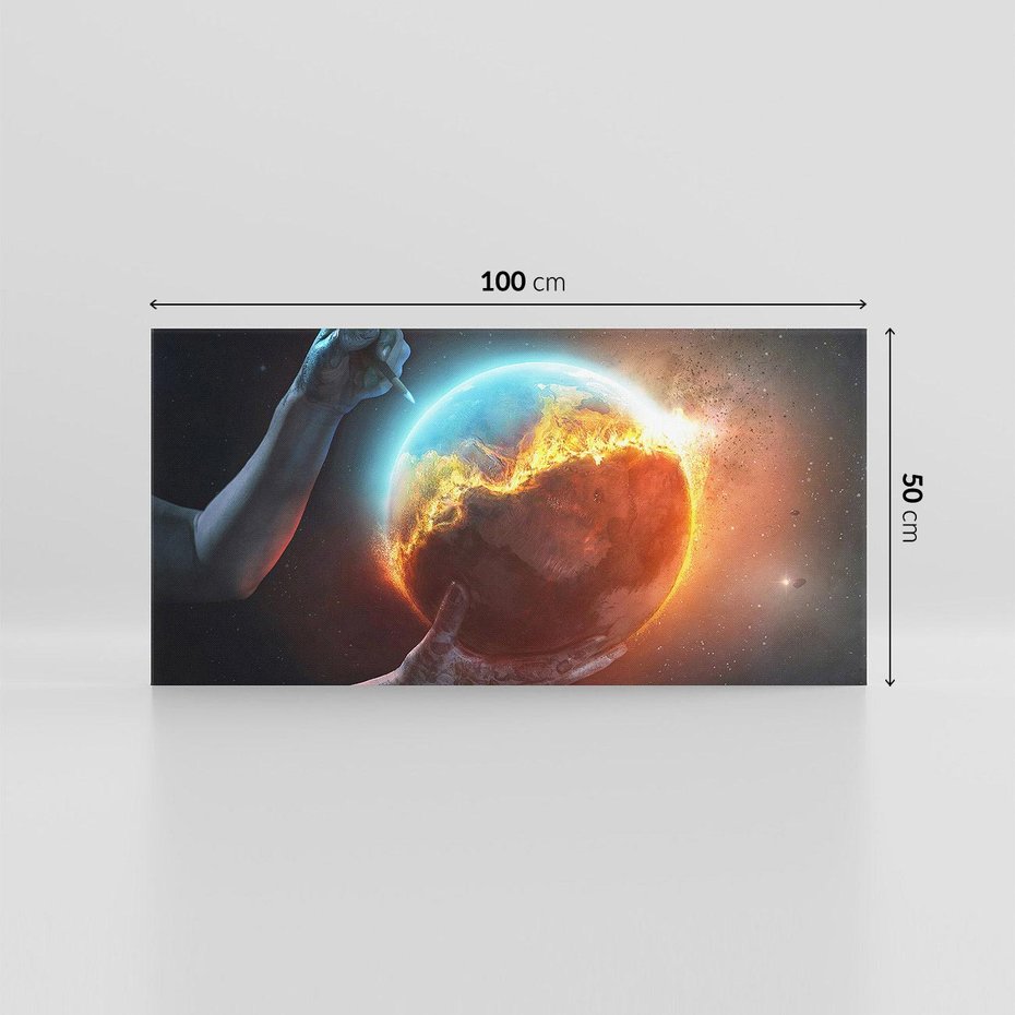 Obraz na płótnie 100x50 - Nieznane przestrzenie - planeta, kosmos