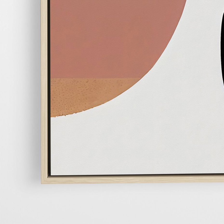 Obraz w ramie 80x120 - Emocje w akwarelach - geometryczne dziwne kształty, turkusowy - rama drewno