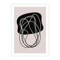 Plakat bez ramy 21x30 - Abstrakcyjne Harmonie - abstrakcyjne szkicowane linie, minimalizm