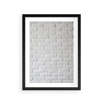 Plakat w ramie 30x40 - Wymiarowa Struktura - ściana, cegła - rama czarna