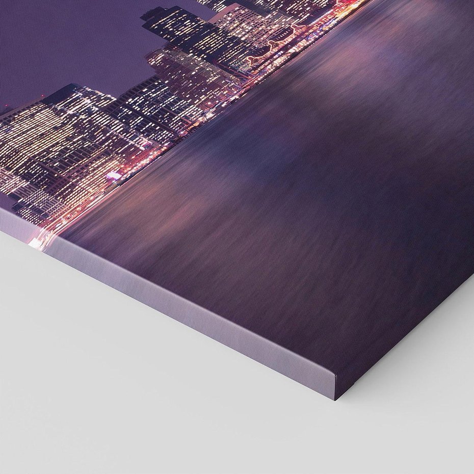 Obraz na płótnie 90x30 - Most w Nowym Jorku nocą - most, Nowy Jork