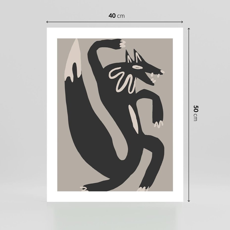 Plakat bez ramy 40x50 - Strukturalne Odbicia Północy - skandynawska sztuka, lis