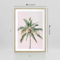 Plakat w ramie 50x70 - Błogość Tropików - palma, tropiki - rama drewno