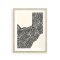 Plakat w ramie 30x40 - Migoczące Kontury - boho plakat, rycina - rama drewno