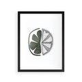 Plakat w ramie 30x40 - Cytrynowe Echo - minimalistyczny plakat, cytryna - rama czarna