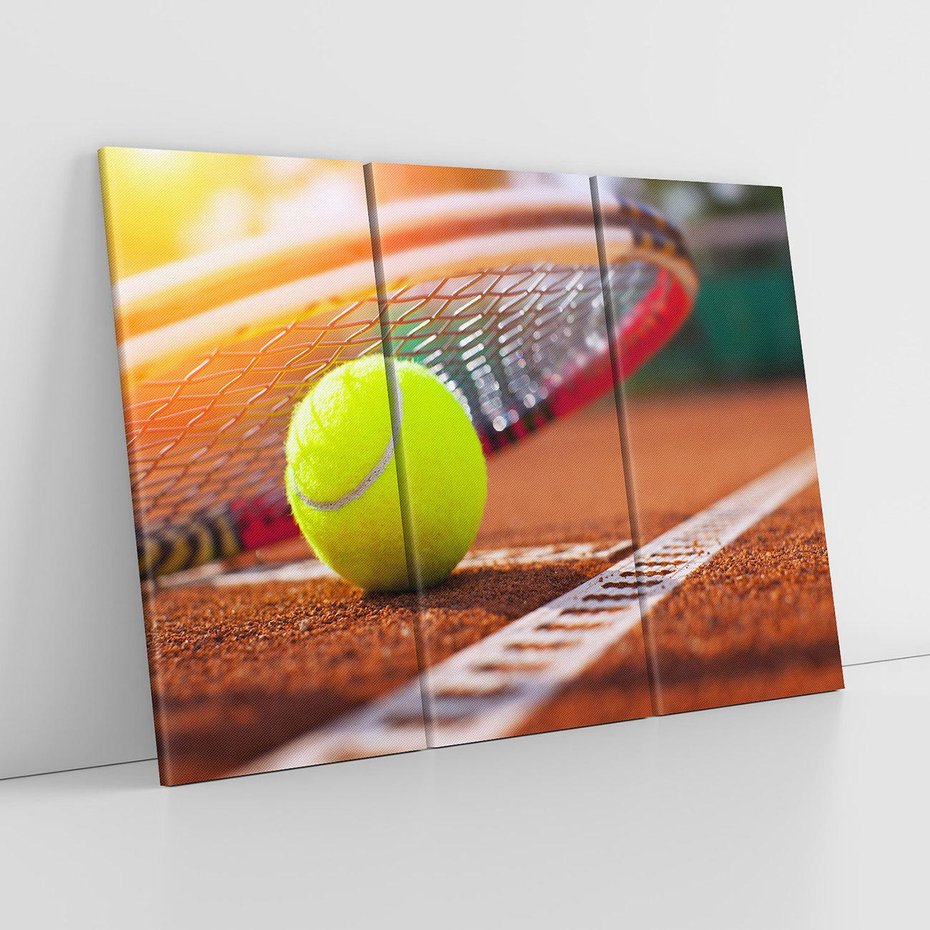 Obraz na płótnie 120x80 - Moc Tenisowej Pasji: Rakieta w Akcji - tenis, rakieta