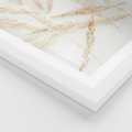 Plakat w ramie 50x70 - Pampas w Stylu Boho: Kompozycja Natury - suche trawy, pampas - rama biała