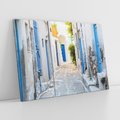 Obraz na płótnie 120x80 - Urok greckiej uliczki - Grecja, wyspa