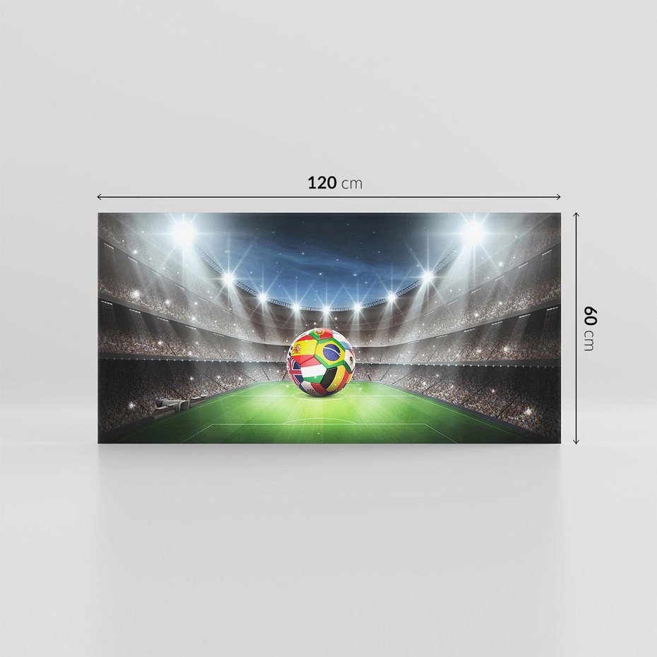 Obraz na płótnie 120x60 - Piłka nożna na stadionie: Pasja sportu - stadion, piłka