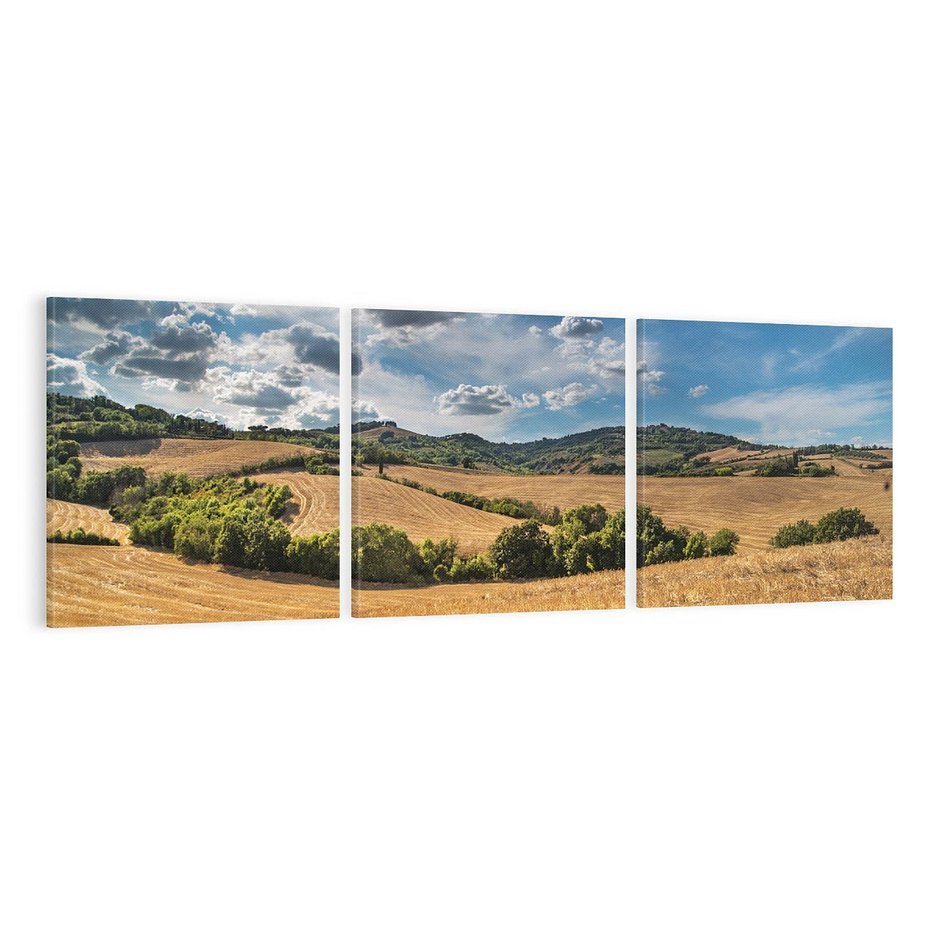 Obraz na płótnie 150x50 - Łąka góry i panoramiczny widok - łąka, góry