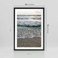 Plakat w ramie 50x70 - Spokojna Plaża - plaża, żwirek - rama czarna