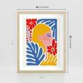 Plakat w ramie 40x50 - Kolorowe Rytmy - kobieca sztuka, abstrakcja - rama drewno