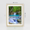 Plakat w ramie 30x40 - Siła Rzeki i Urok Wodospadu - rzeka, wodospad - rama drewno