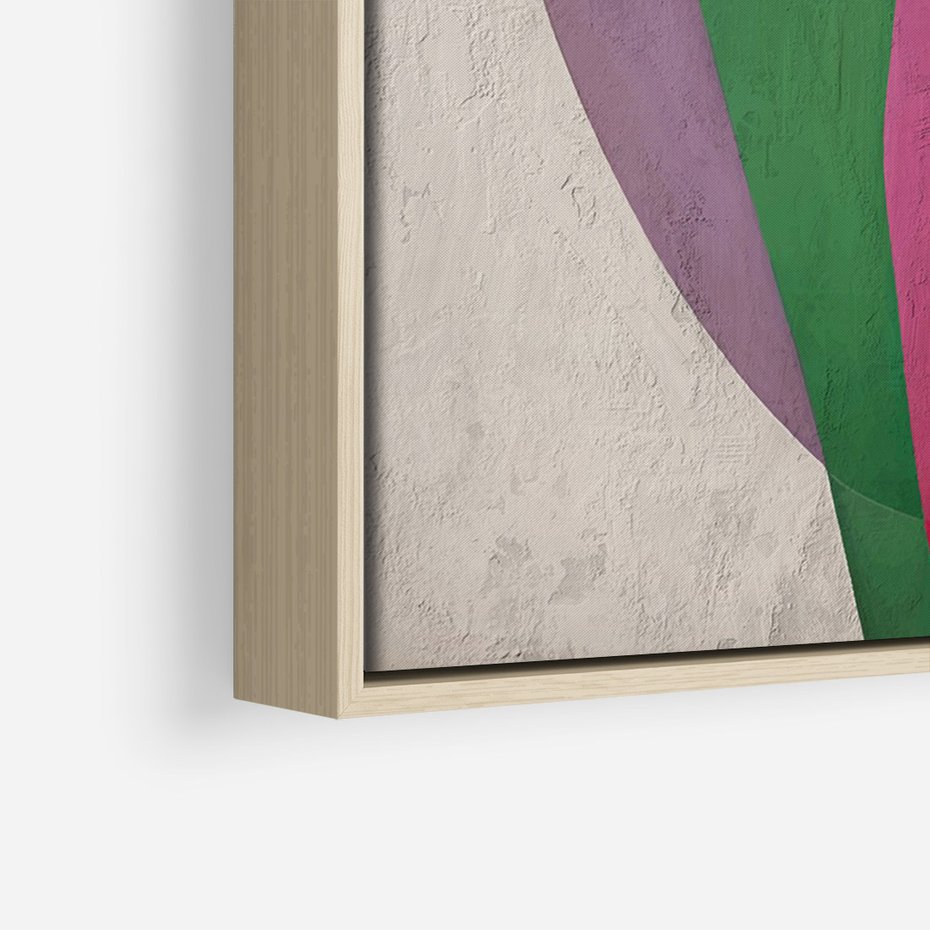 Obraz w ramie 80x120 - Wibracje Kolorów Marzeń - abstrakcyjne dziwne kształty, olejny obraz - rama drewno