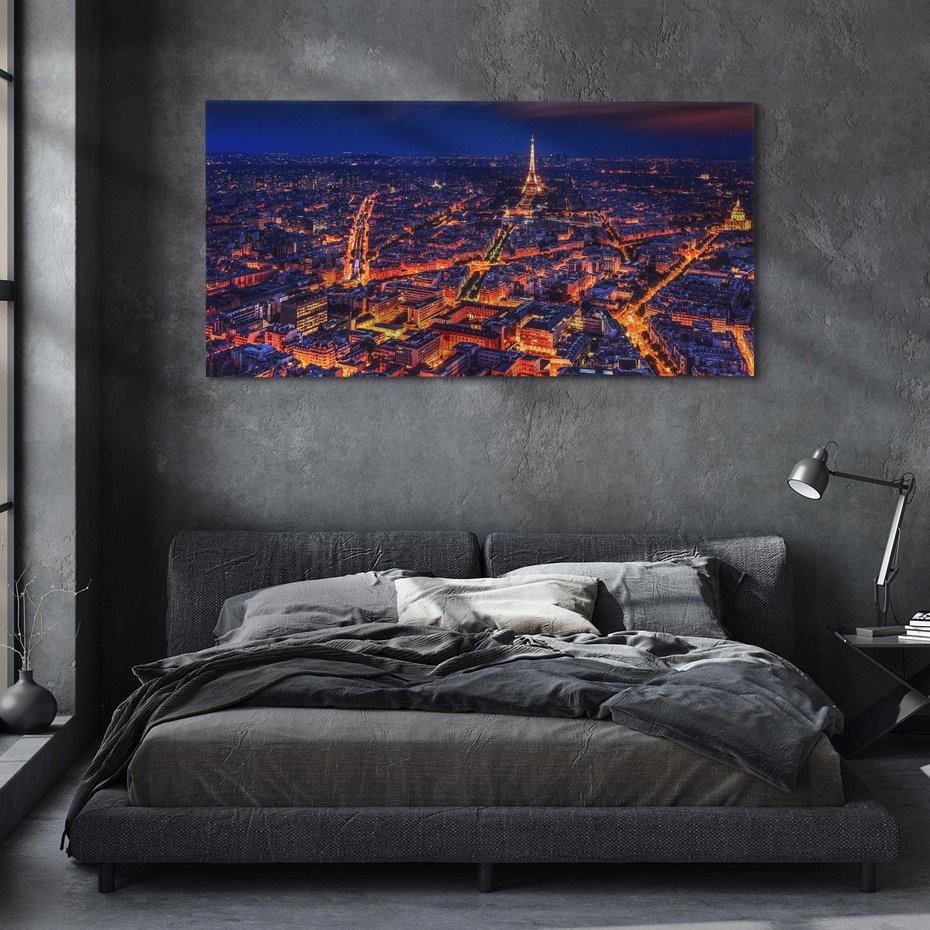 Obraz na płótnie 120x60 - Nocne impresje Paryża - Paryż, noc