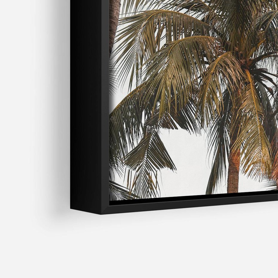 Obraz w ramie 70x50 - Palmy - tęsknota za Hawajami - palmy, Hawaje - rama czarna