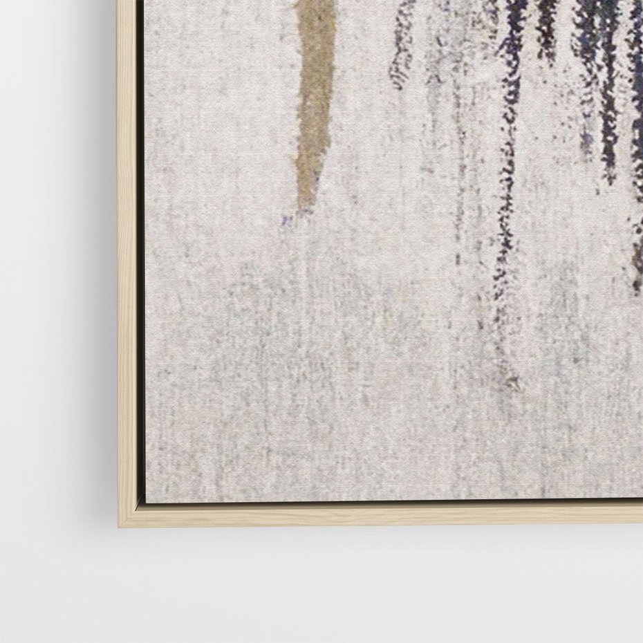 Obraz w ramie 50x70 - Odyseja w świetle i cieniu - abstrakcja, porysowana ściana - rama drewno