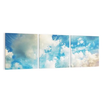 Obraz na płótnie 120x40 - Niebiańska Przestrzeń: Chmury na Horyzoncie - niebo, chmury