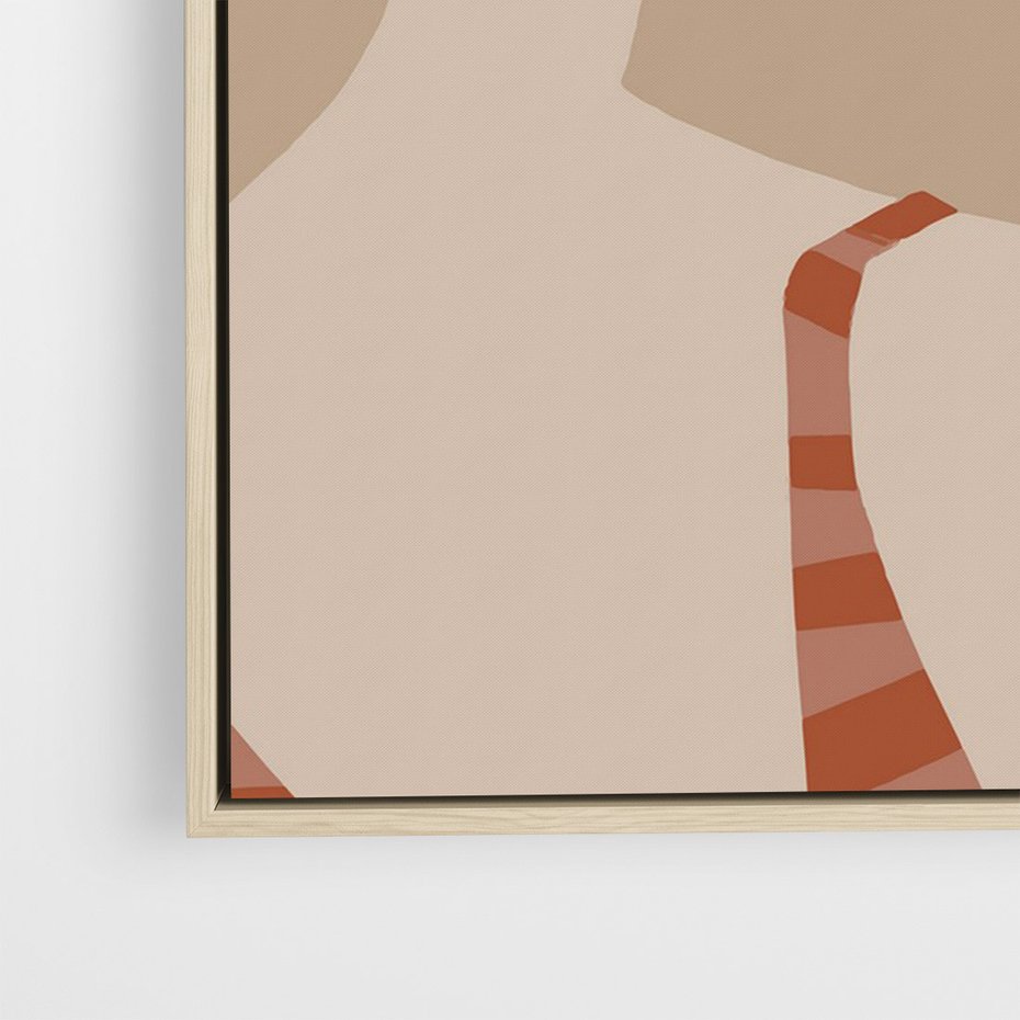 Obraz w ramie 70x100 - Kobiecy Portret - plakat retro, kobieta w kapeluszu - rama drewno